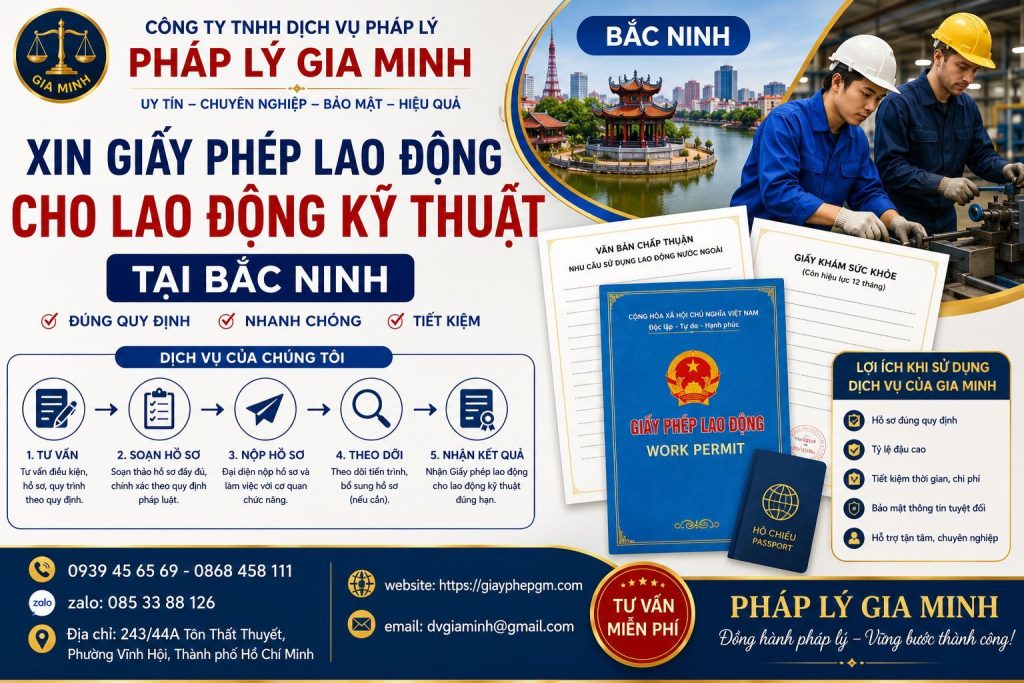 Xin Giấy Phép Lao Động Cho Lao Động Kỹ Thuật Tại Bắc Ninh