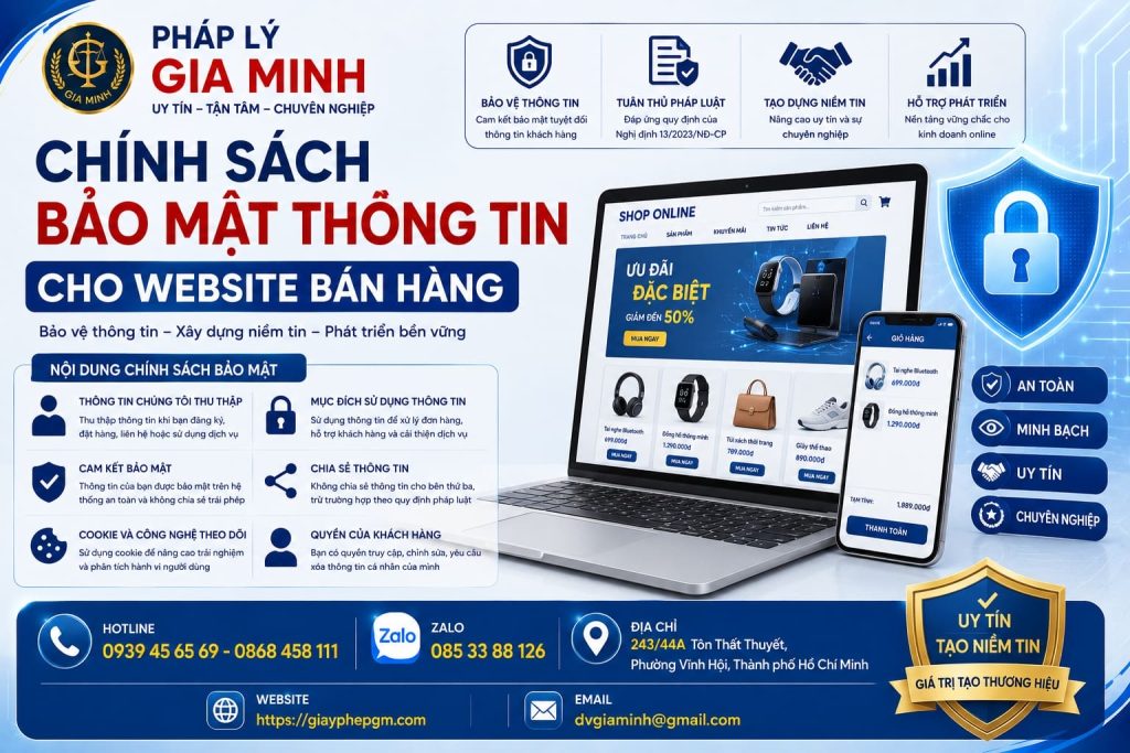Chính sách bảo mật thông tin cho website bán hàng