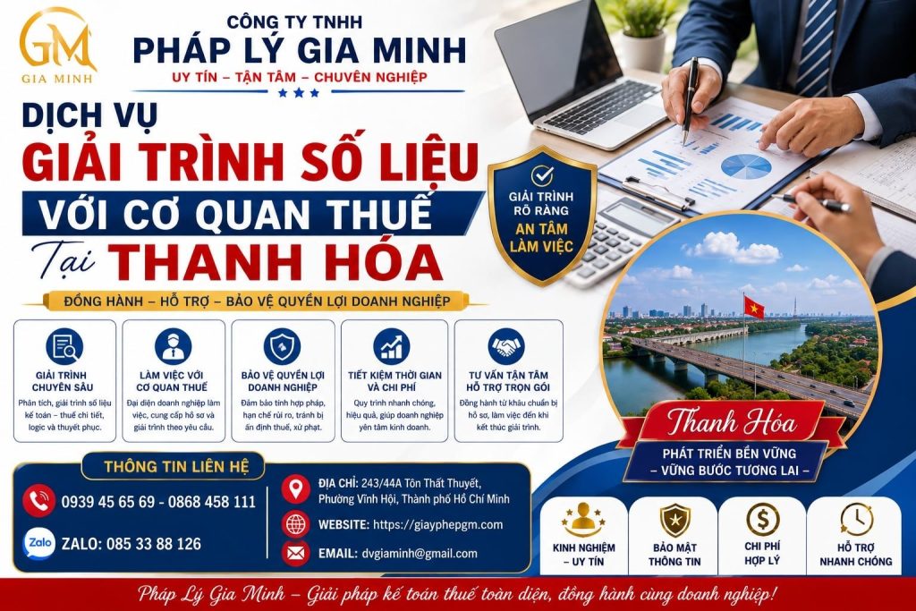 Dịch Vụ Giải Trình Số Liệu Với Cơ Quan Thuế Tại Thanh Hóa