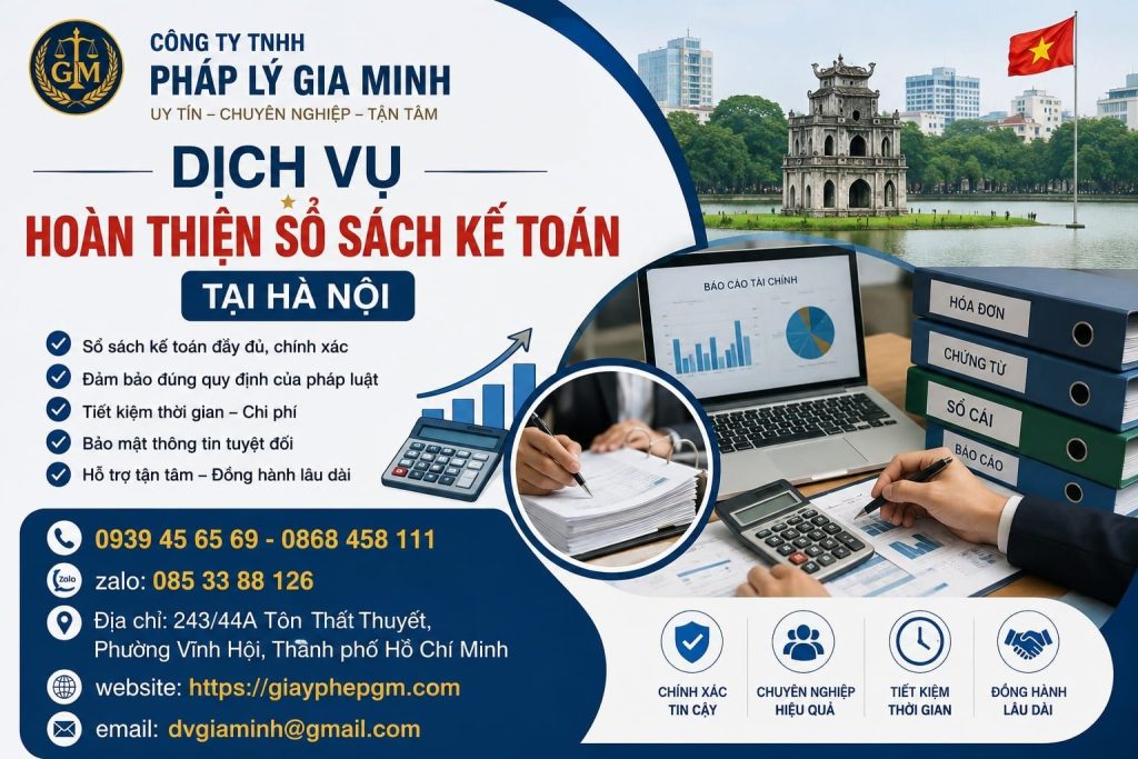 Dịch vụ hoàn thiện sổ sách kế toán tại Hà Nội