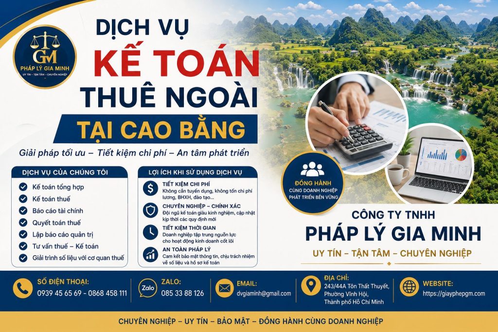 Dịch vụ kế toán thuê ngoài tại Cao Bằng