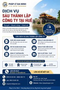 Dịch vụ sau thành lập công ty tại Huế trọn gói