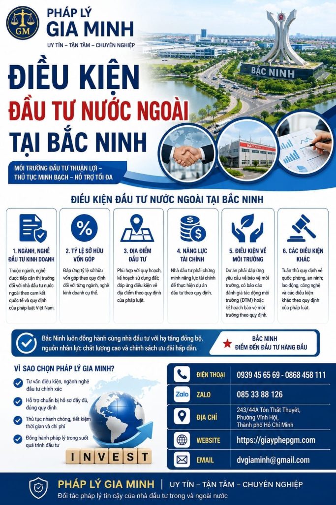Điều kiện đầu tư nước ngoài tại Bắc Ninh