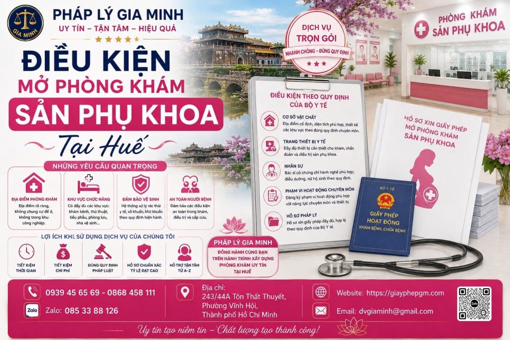 Điều kiện mở phòng khám sản phụ khoa tại Huế