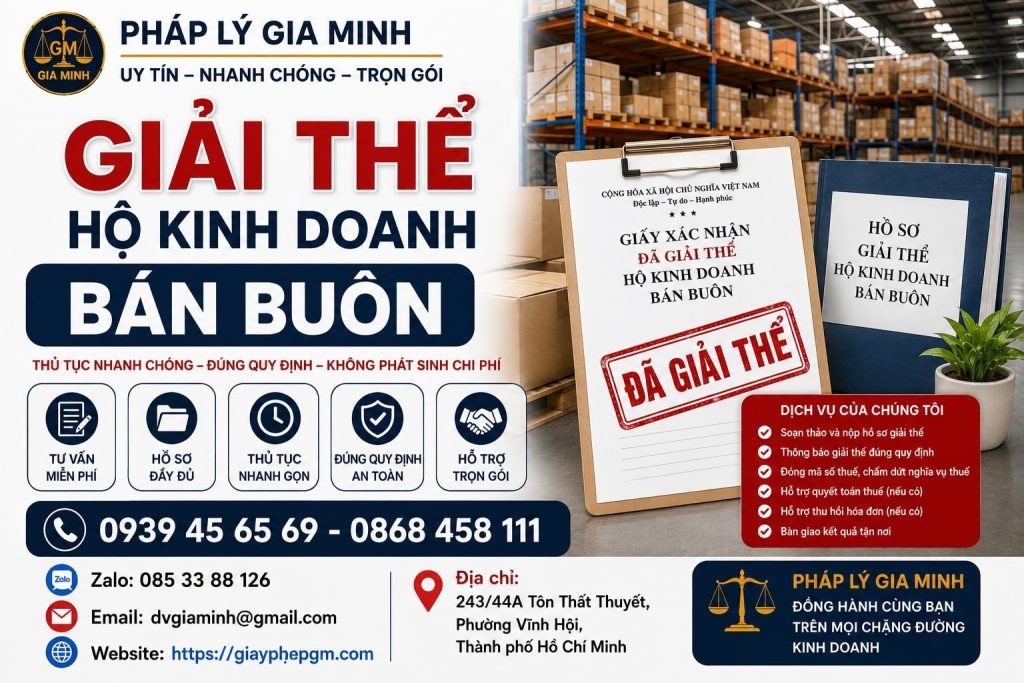 Giải thể hộ kinh doanh bán buôn – Chốt công nợ lớn và hàng kho trước khi ngừng phân phối 1 Giải thể hộ kinh doanh bán buôn