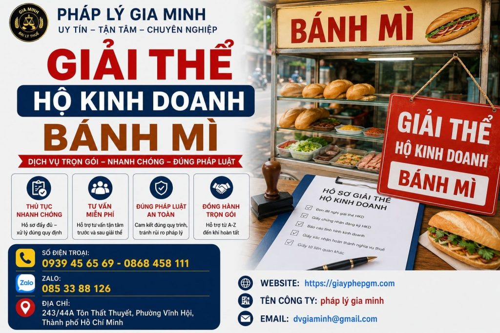 Giải thể hộ kinh doanh bánh mì – Chốt hàng tồn, xe quầy và nghĩa vụ trước khi ngừng bán 1 Giải thể hộ kinh doanh bánh mì