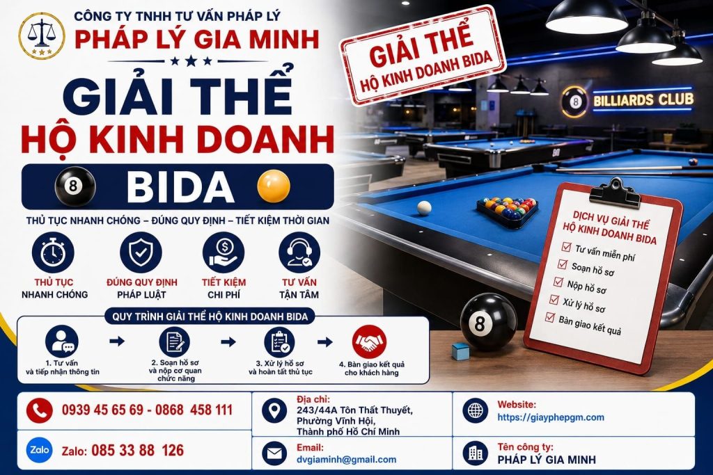 Giải thể hộ kinh doanh bida – Chốt bàn, dụng cụ và thẻ khách trước khi đóng quán 1 Giải thể hộ kinh doanh bida