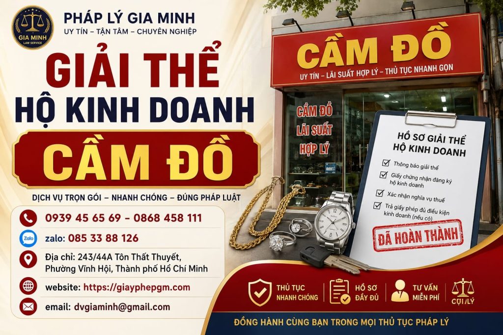 Giải thể hộ kinh doanh cầm đồ