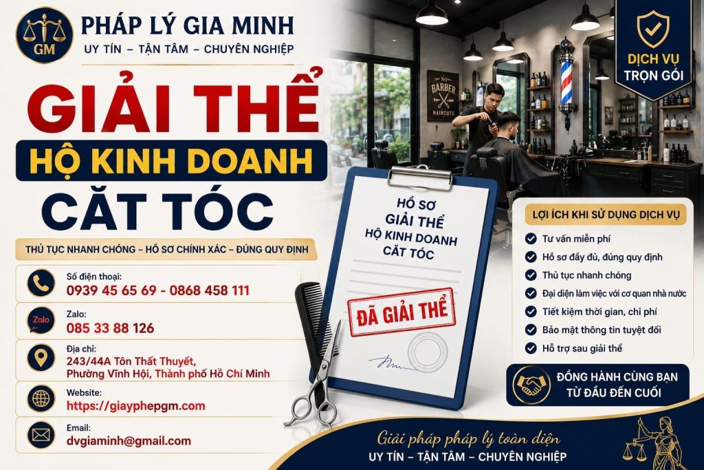 Giải thể hộ kinh doanh cắt tóc – Chốt khách đặt lịch, dụng cụ và nghĩa vụ trước khi đóng tiệm 1 Giải thể hộ kinh doanh cắt tóc