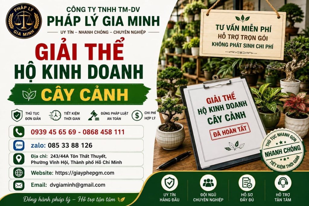 Giải thể hộ kinh doanh cây cảnh