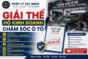 Giải thể hộ kinh doanh chăm sóc ô tô