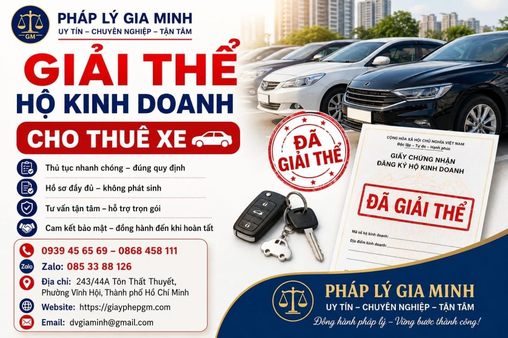 Giải thể hộ kinh doanh cho thuê xe