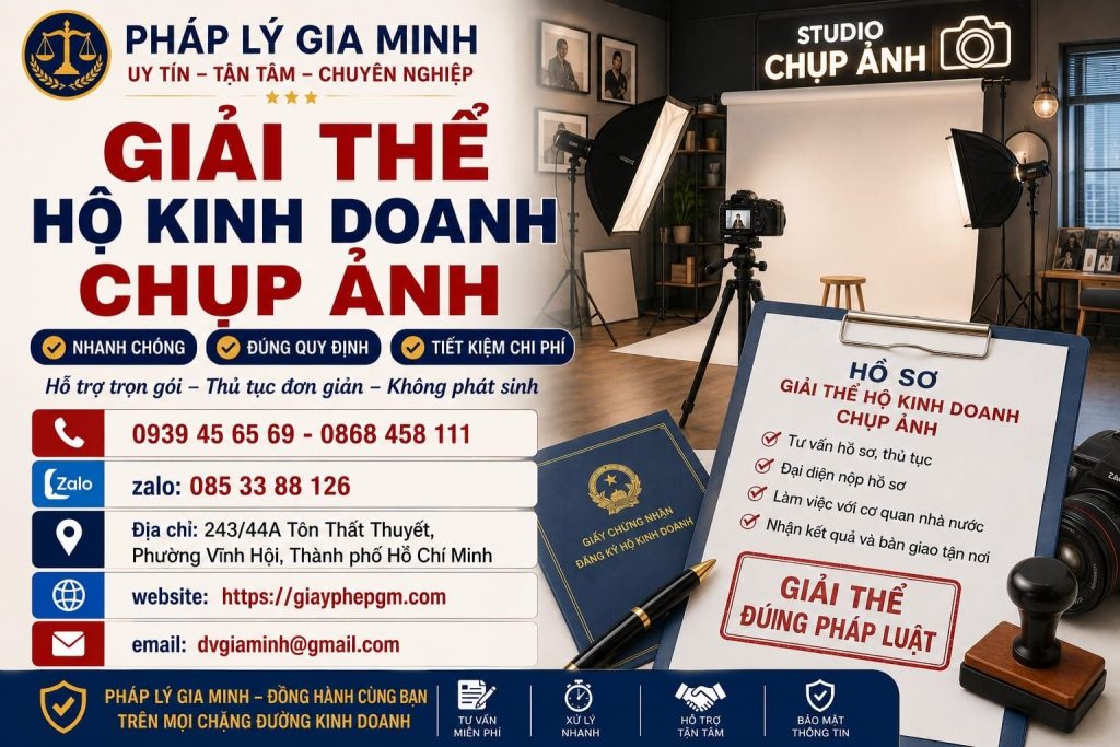 Giải thể hộ kinh doanh chụp ảnh