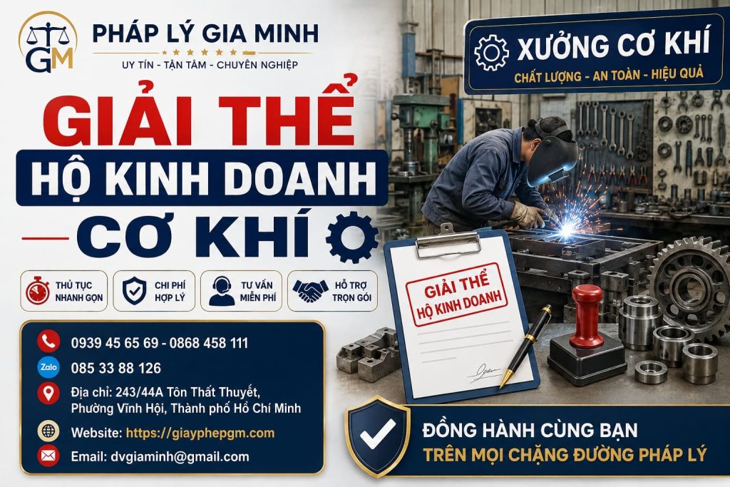 Giải thể hộ kinh doanh cơ khí