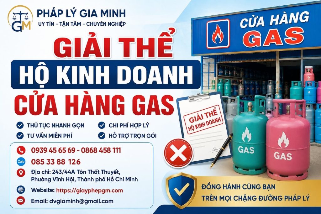 Giải thể hộ kinh doanh cửa hàng gas – Kiểm kê bình, đơn giao và công nợ trước khi đóng điểm bán 1 Giải thể hộ kinh doanh cửa hàng gas
