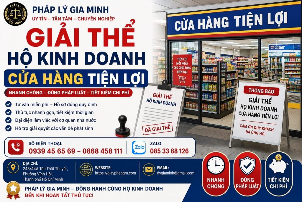 Giải thể hộ kinh doanh cửa hàng tiện lợi
