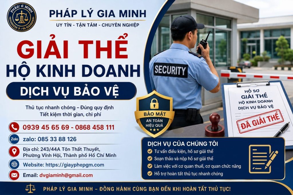 Giải thể hộ kinh doanh dịch vụ bảo vệ