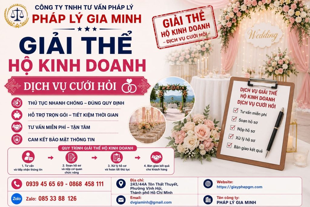 Giải thể hộ kinh doanh dịch vụ cưới hỏi