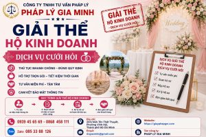 Giải thể hộ kinh doanh dịch vụ cưới hỏi