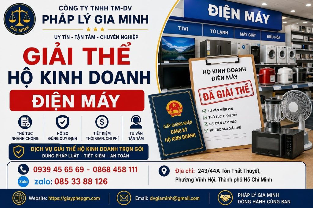 Giải thể hộ kinh doanh điện máy