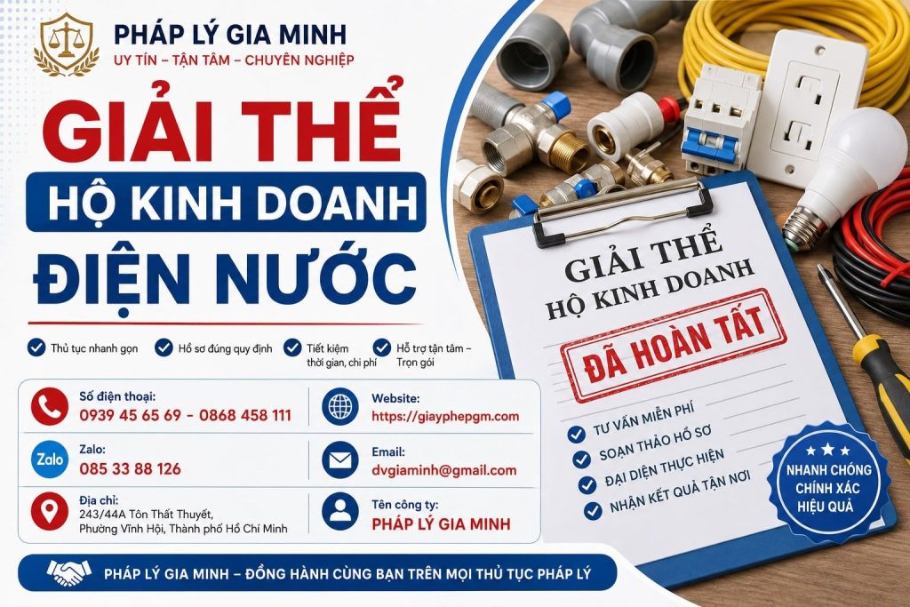 Giải thể hộ kinh doanh điện nước