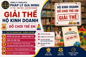 Giải thể hộ kinh doanh đồ chơi trẻ em