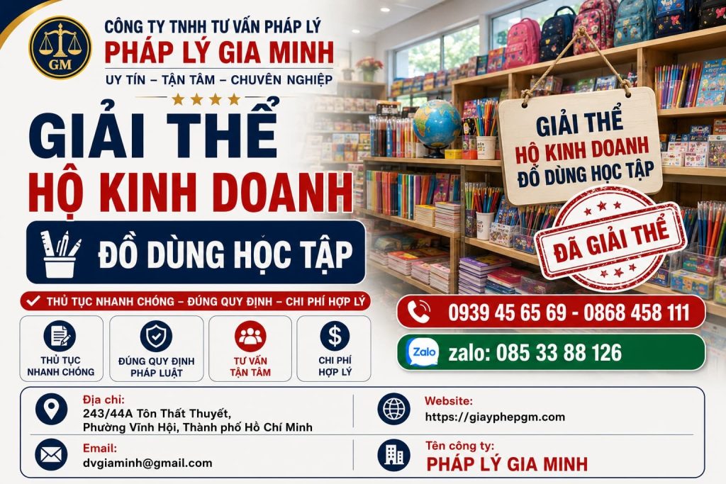 Giải thể hộ kinh doanh đồ dùng học tập – Chốt tồn kho theo mùa và công nợ trước khi đóng cửa 1 Giải thể hộ kinh doanh đồ dùng học tập