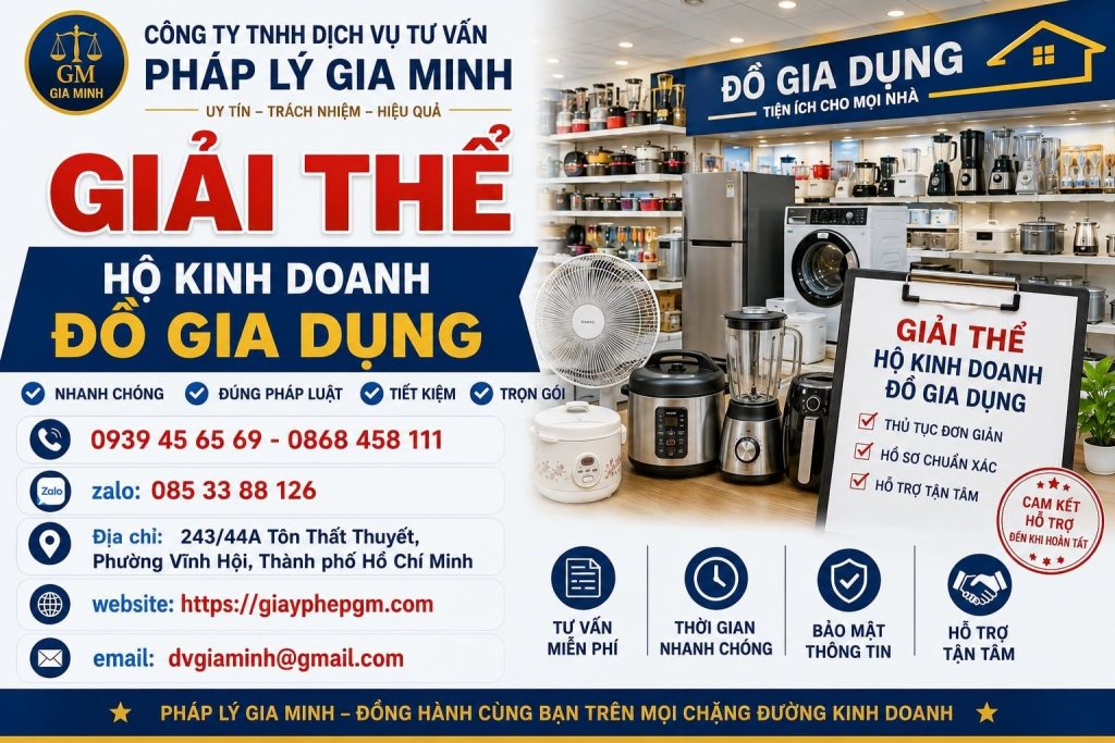 Giải thể hộ kinh doanh đồ gia dụng
