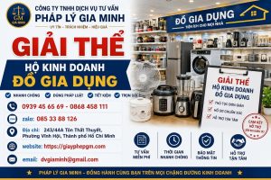 Giải thể hộ kinh doanh đồ gia dụng