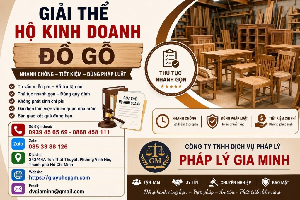 Giải thể hộ kinh doanh đồ gỗ