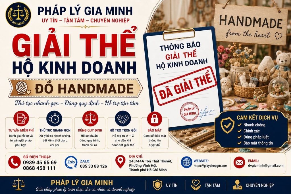 Giải thể hộ kinh doanh đồ handmade
