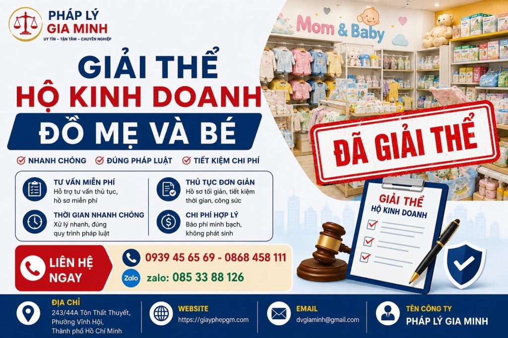 Giải thể hộ kinh doanh đồ mẹ và bé