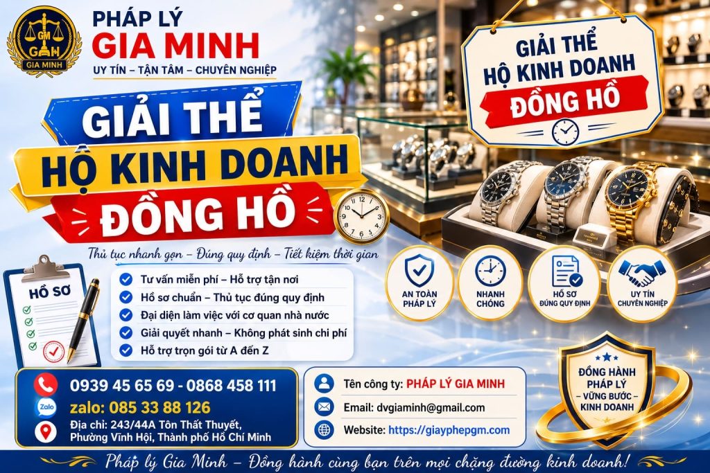 Giải thể hộ kinh doanh đồng hồ – Chốt hàng tồn, bảo hành và sản phẩm khách gửi sửa 1 Giải thể hộ kinh doanh đồng hồ