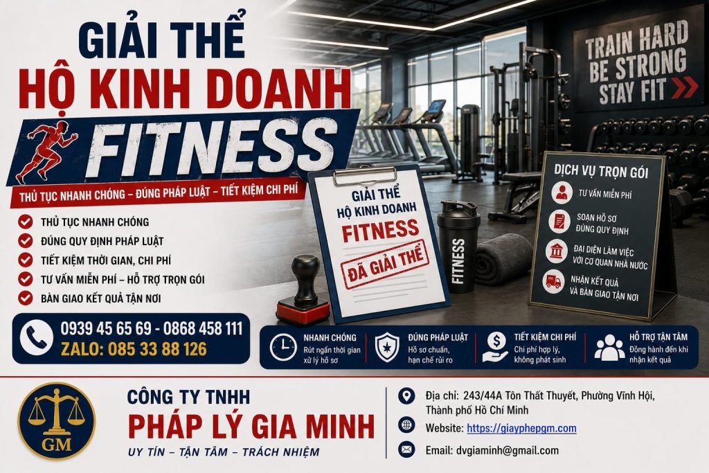 Giải thể hộ kinh doanh fitness – Chốt hội viên, gói tập và máy móc trước khi dừng hoạt động 1 Giải thể hộ kinh doanh fitness