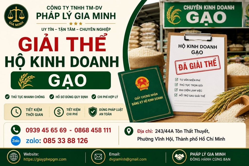 Giải thể hộ kinh doanh gạo