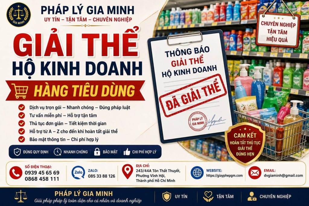 Giải thể hộ kinh doanh hàng tiêu dùng – Chốt tồn kho và dòng tiền trước khi ngừng bán 1 Giải thể hộ kinh doanh hàng tiêu dùng