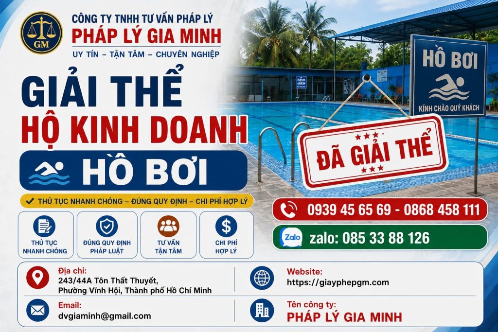 Giải thể hộ kinh doanh hồ bơi