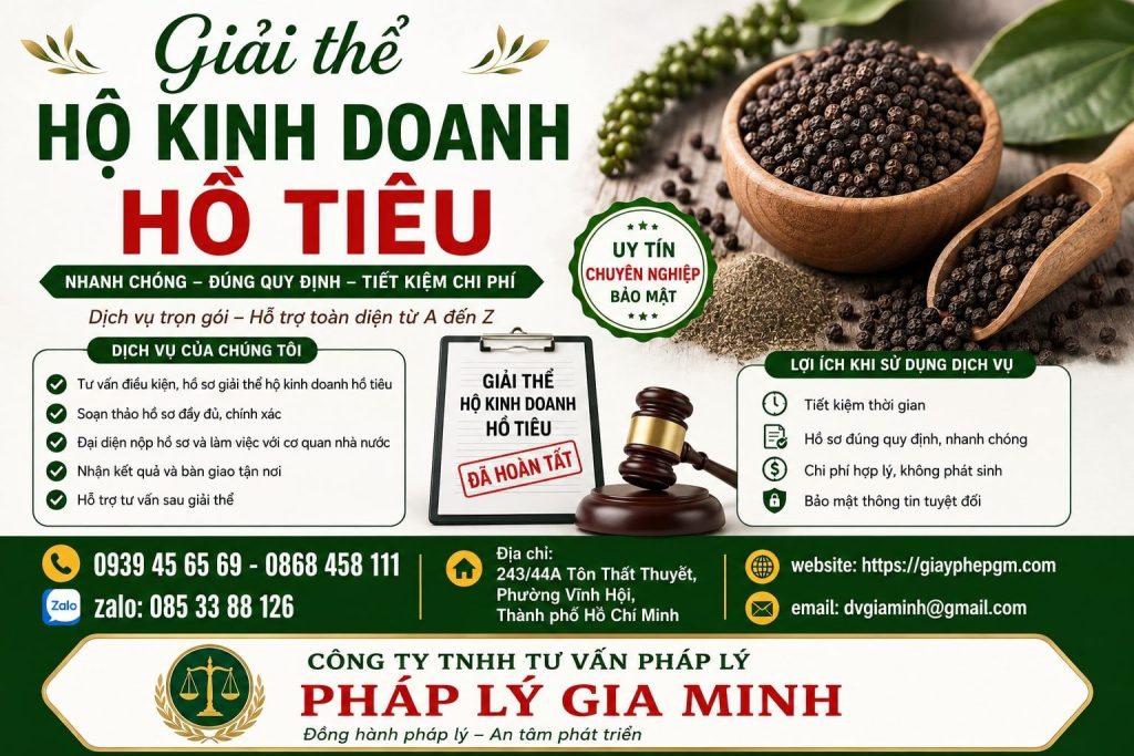 Giải thể hộ kinh doanh hồ tiêu