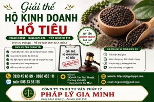 Giải thể hộ kinh doanh hồ tiêu