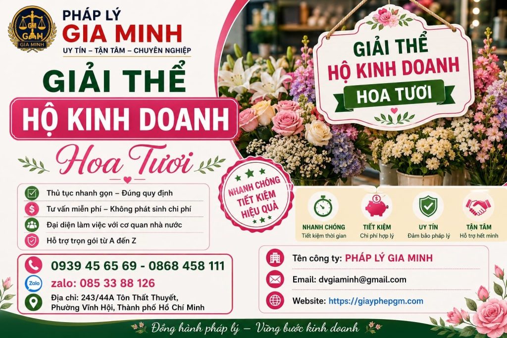 Giải thể hộ kinh doanh hoa tươi