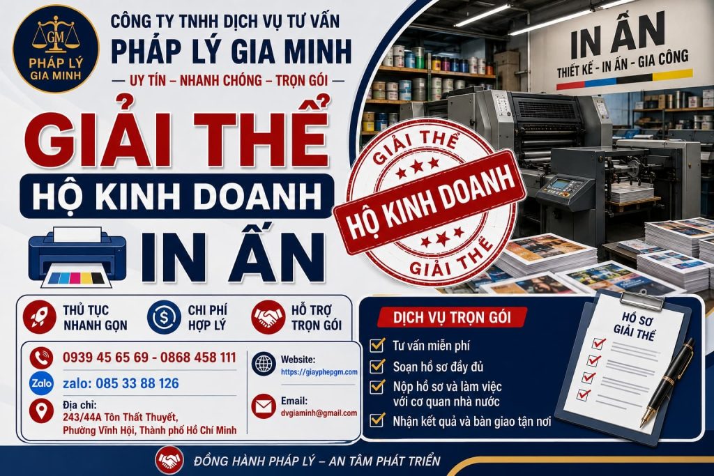 Giải thể hộ kinh doanh in ấn