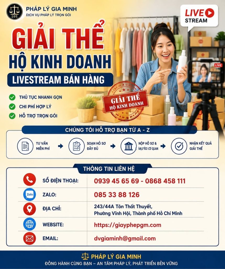 Giải thể hộ kinh doanh livestream bán hàng – Chốt đơn live, COD và hàng hoàn trước khi dừng phát sóng 1 Giải thể hộ kinh doanh livestream bán hàng