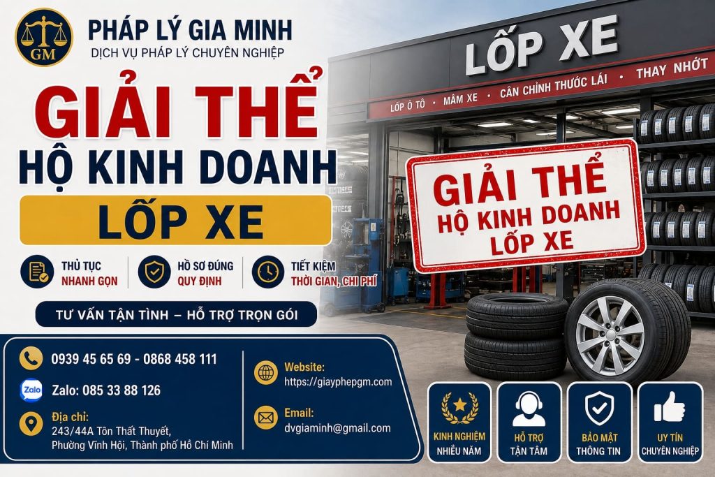 Giải thể hộ kinh doanh lốp xe