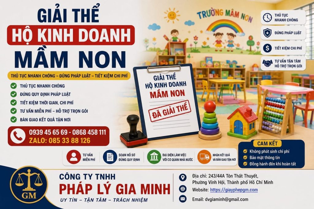 Giải thể hộ kinh doanh mầm non – Chốt trẻ đang học, học phí và tài sản trước khi ngừng hoạt động 1 Giải thể hộ kinh doanh mầm non