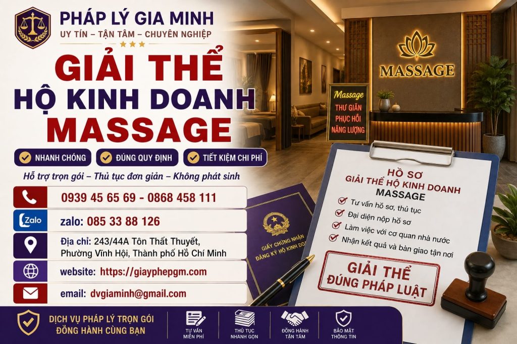 Giải thể hộ kinh doanh massage – Chốt gói dịch vụ, nhân sự và thiết bị trước khi đóng cửa 1 Giải thể hộ kinh doanh massage