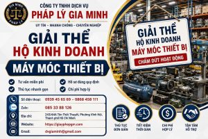 Giải thể hộ kinh doanh máy móc thiết bị