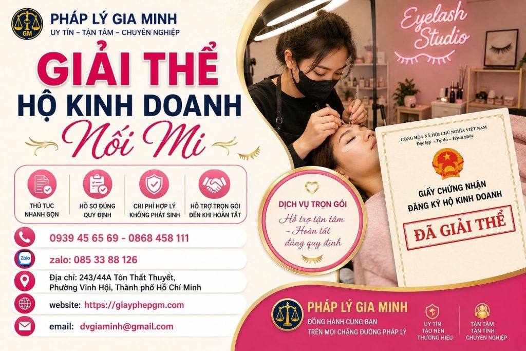 Giải thể hộ kinh doanh nối mi