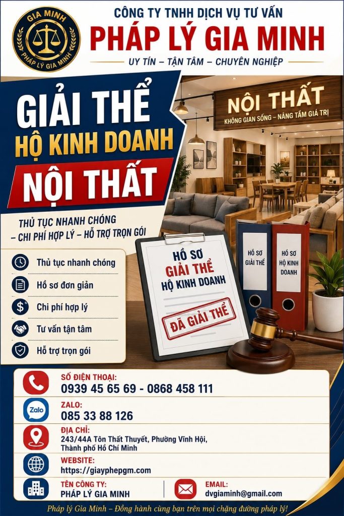 Giải thể hộ kinh doanh nội thất