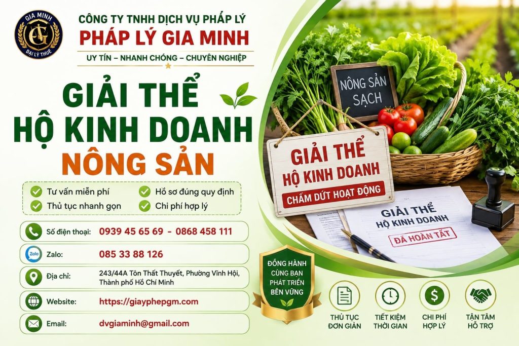 Giải thể hộ kinh doanh nông sản