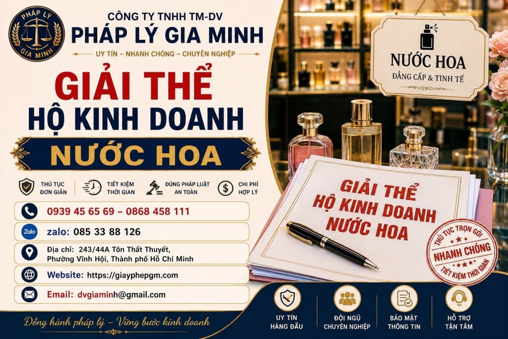 Giải thể hộ kinh doanh nước hoa – Xử lý hàng giá trị cao và công nợ trước khi ngừng bán 1 Giải thể hộ kinh doanh nước hoa